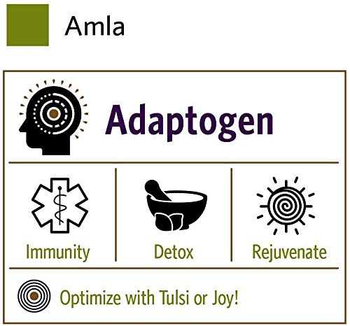 Scattered amla powder with wooden scoop