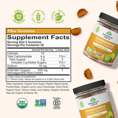 Vegan non-GMO Organic Ashwagandha gummies packaging