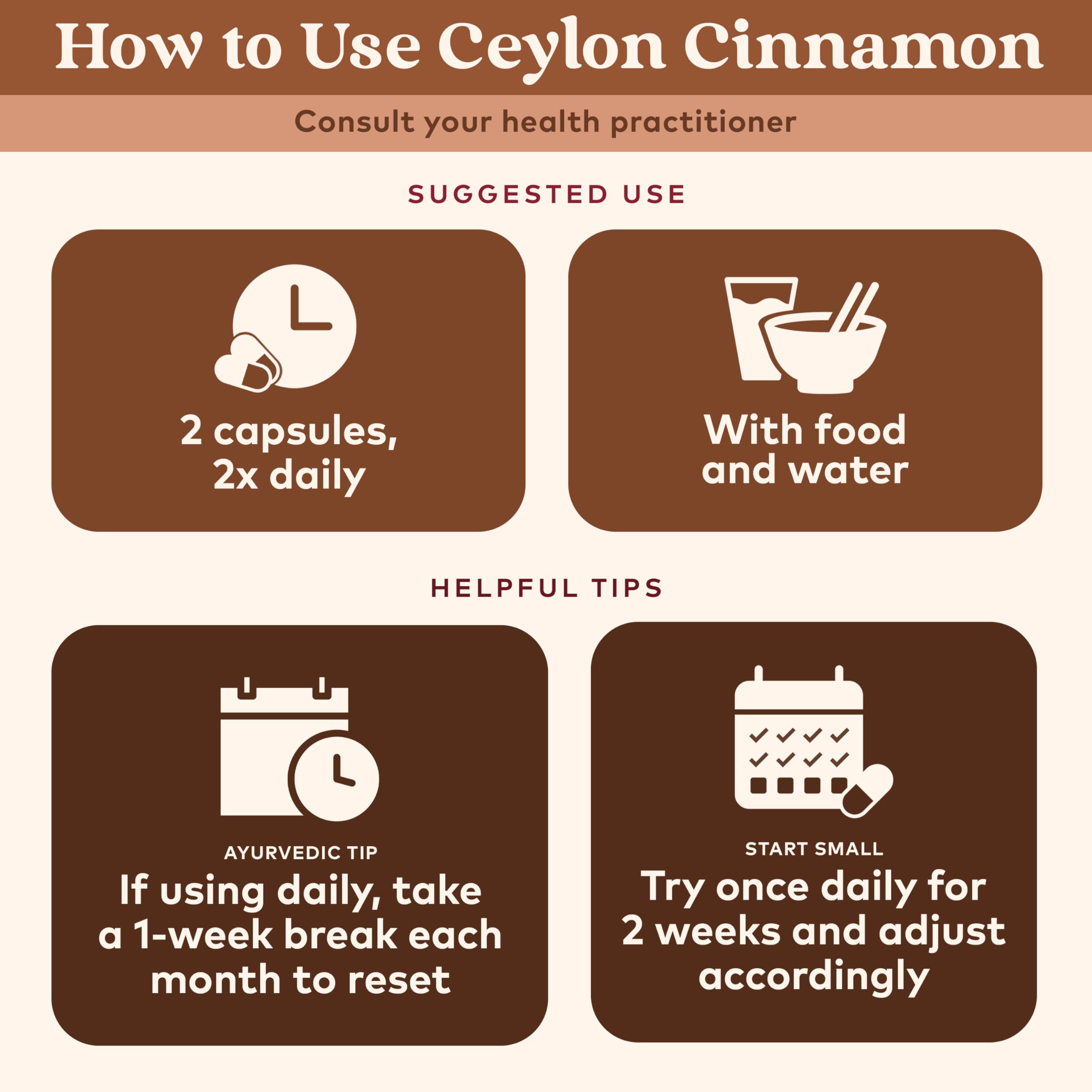 USDA Organic seal on Cinnamon supplement packaging