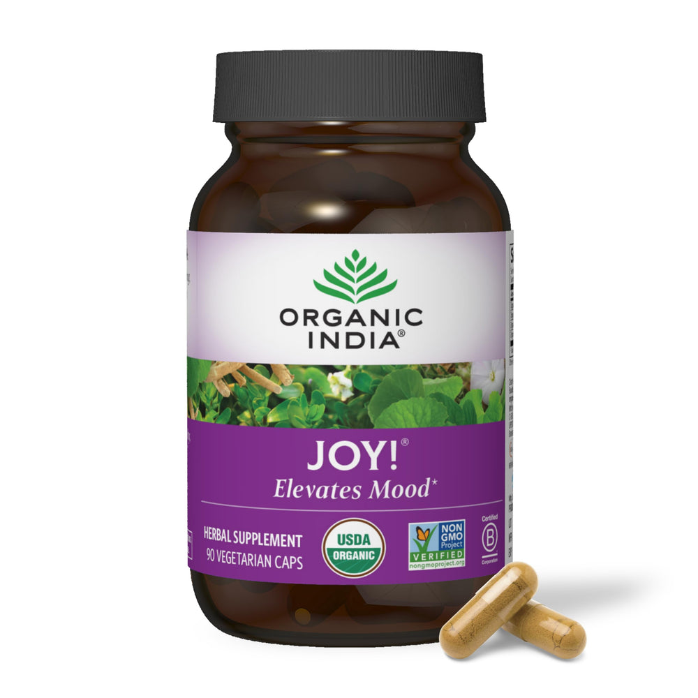 Organic India Joy 90Vcaps bottle front view
