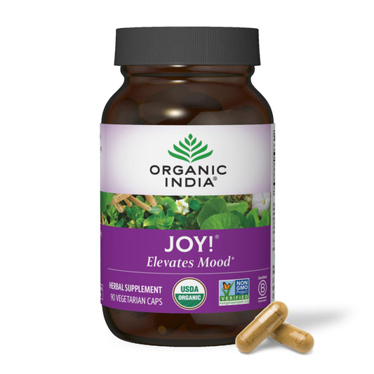 Organic India Joy 90Vcaps bottle front view