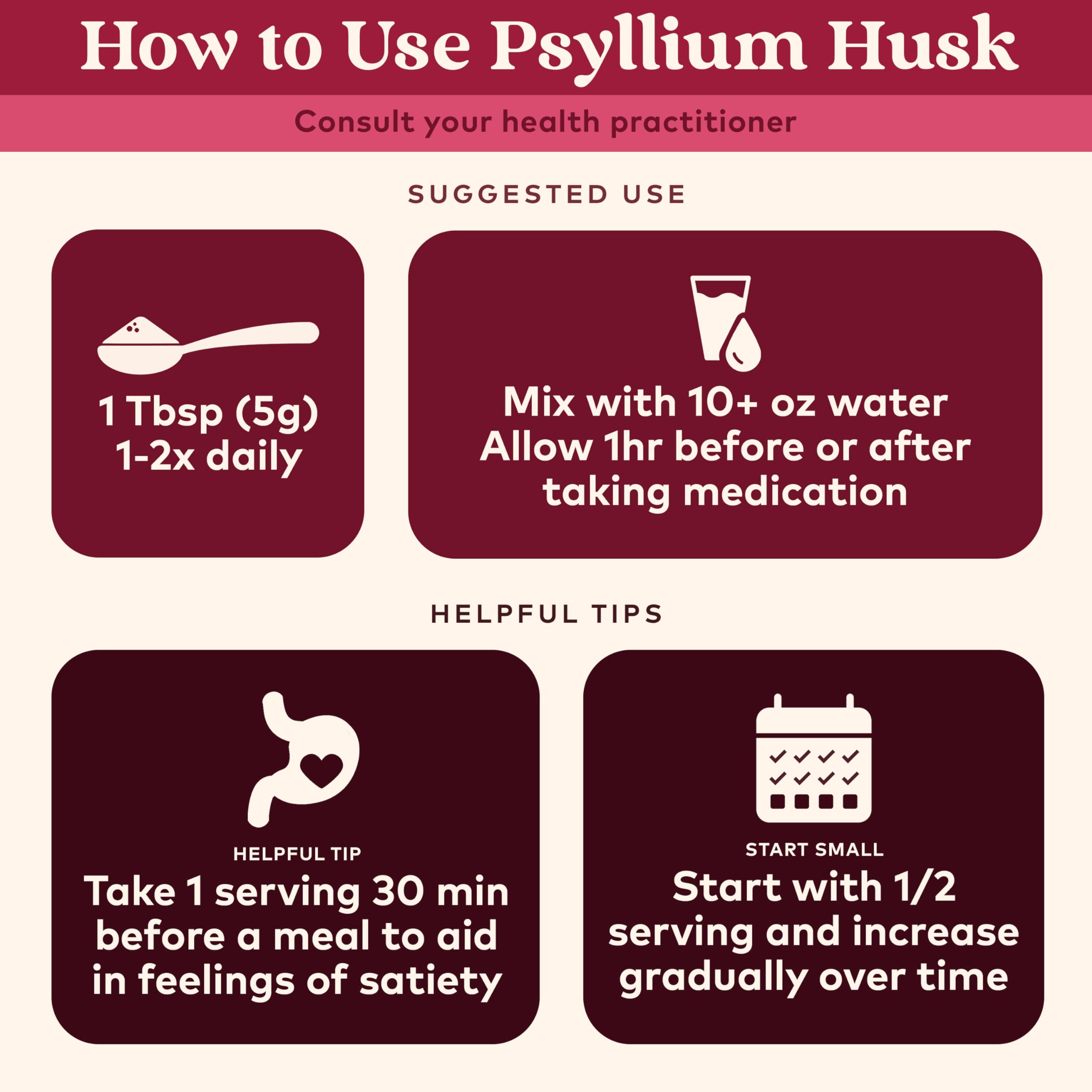 Close-up of psyllium powder texture from Organic India Whole Husk