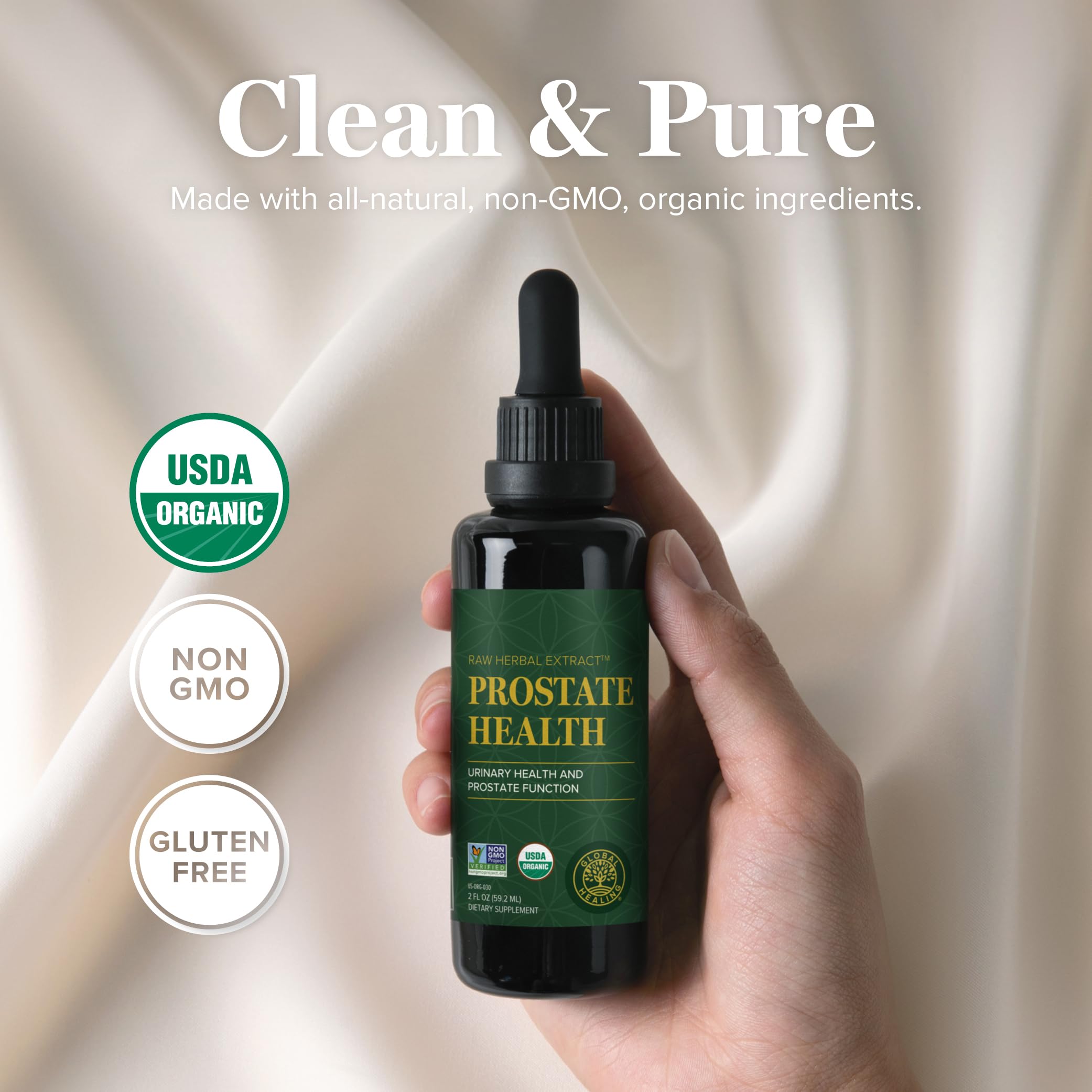 Organic, GMO-free ingredients for prostate health