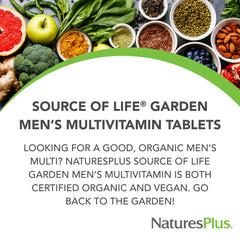 Whole-food organic ingredients including pumpkin seed, turmeric, and pomegranate