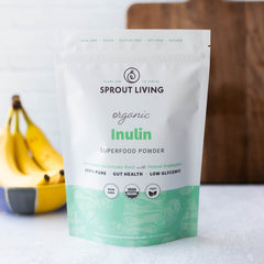 Measuring scoop of Organic Inulin Prebiotic Powder