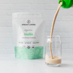 Ingredient panel and nutrition facts of Organic Inulin with FOS Prebiotic Powder