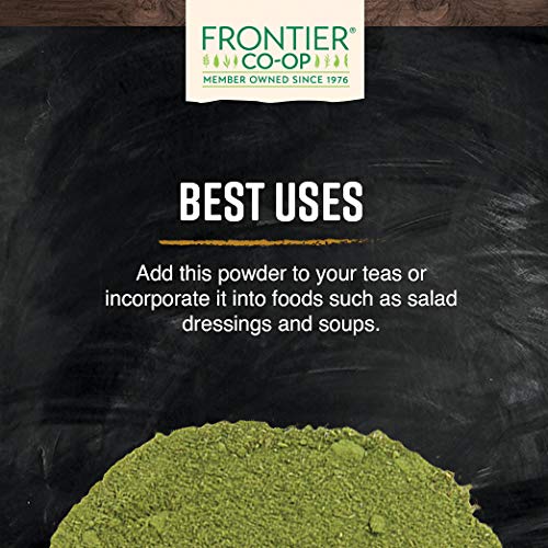 Organic kosher certification label on alfalfa powder