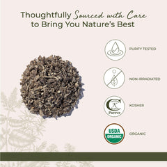 Organic and Kosher certified seal