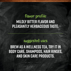 Organic, kosher, non-irradiated nettle leaf label