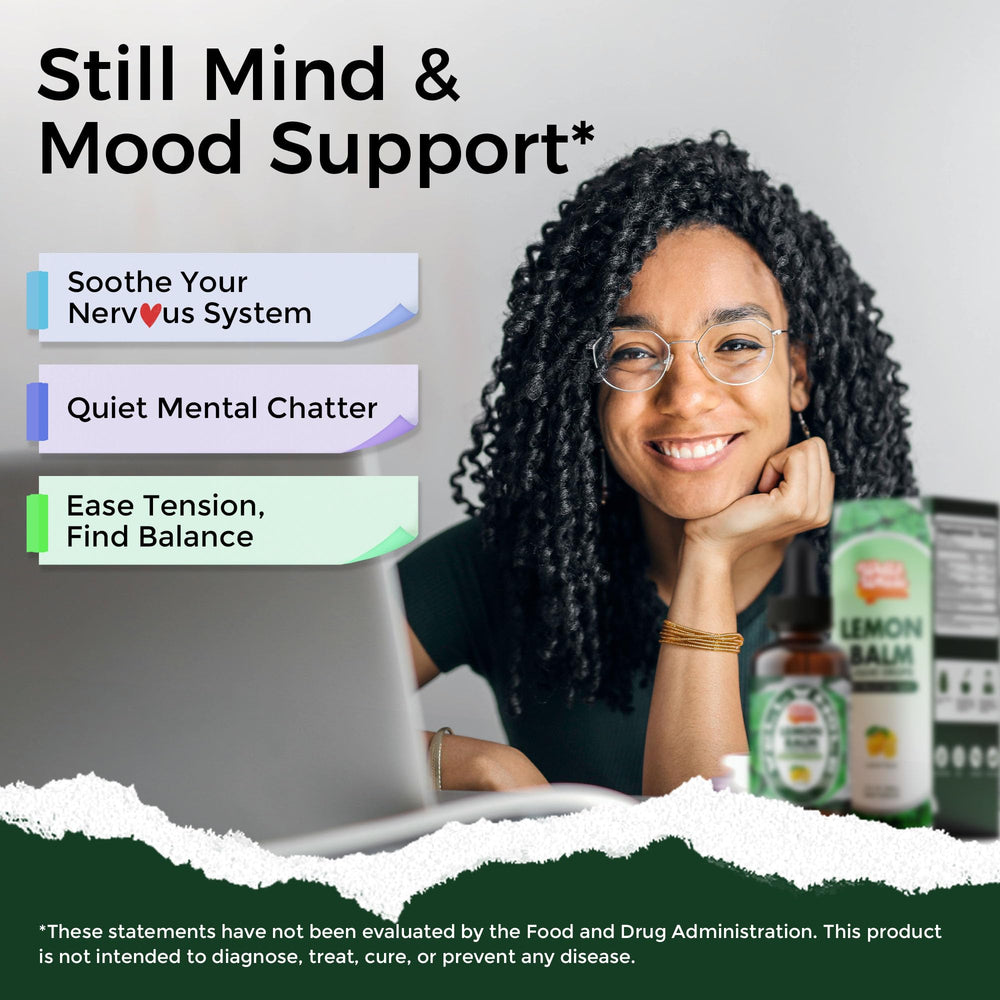 Organic lemon balm leaves photo