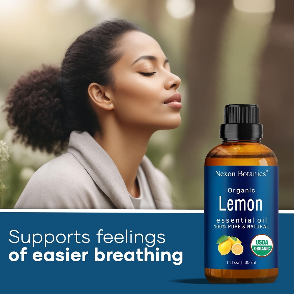 Aromatherapy diffuser releasing lemon essential oil fragrance