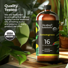 Lemongrass oil packaging from Healing Solutions