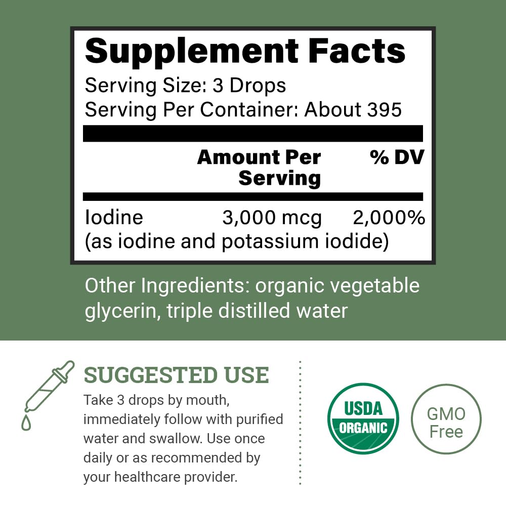Liquid iodine and potassium iodide drops bottle – 2% solution