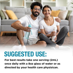 Label highlighting vegan, non-GMO, alcohol-free, and GMP certified