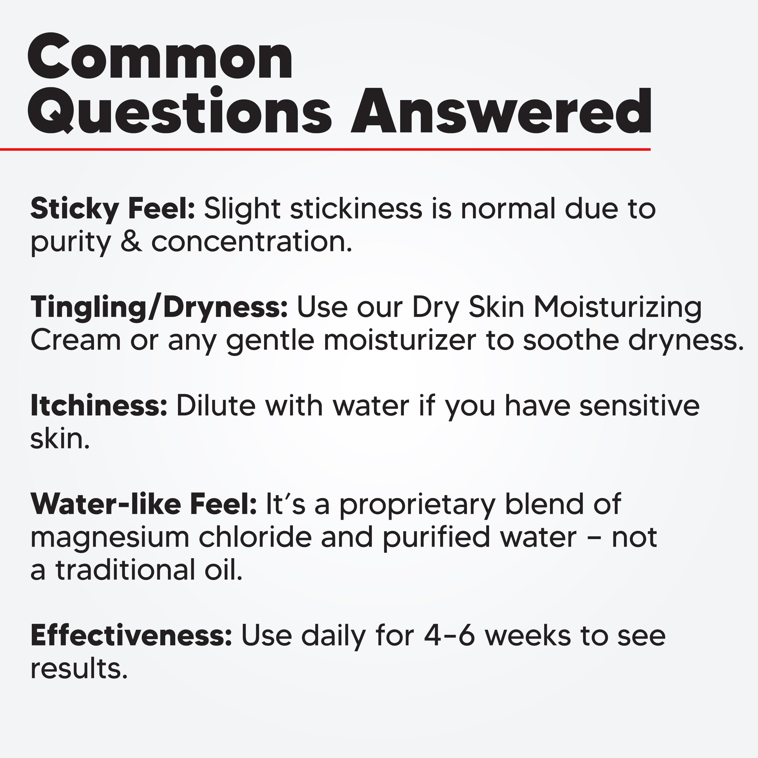 Organic magnesium oil ingredients