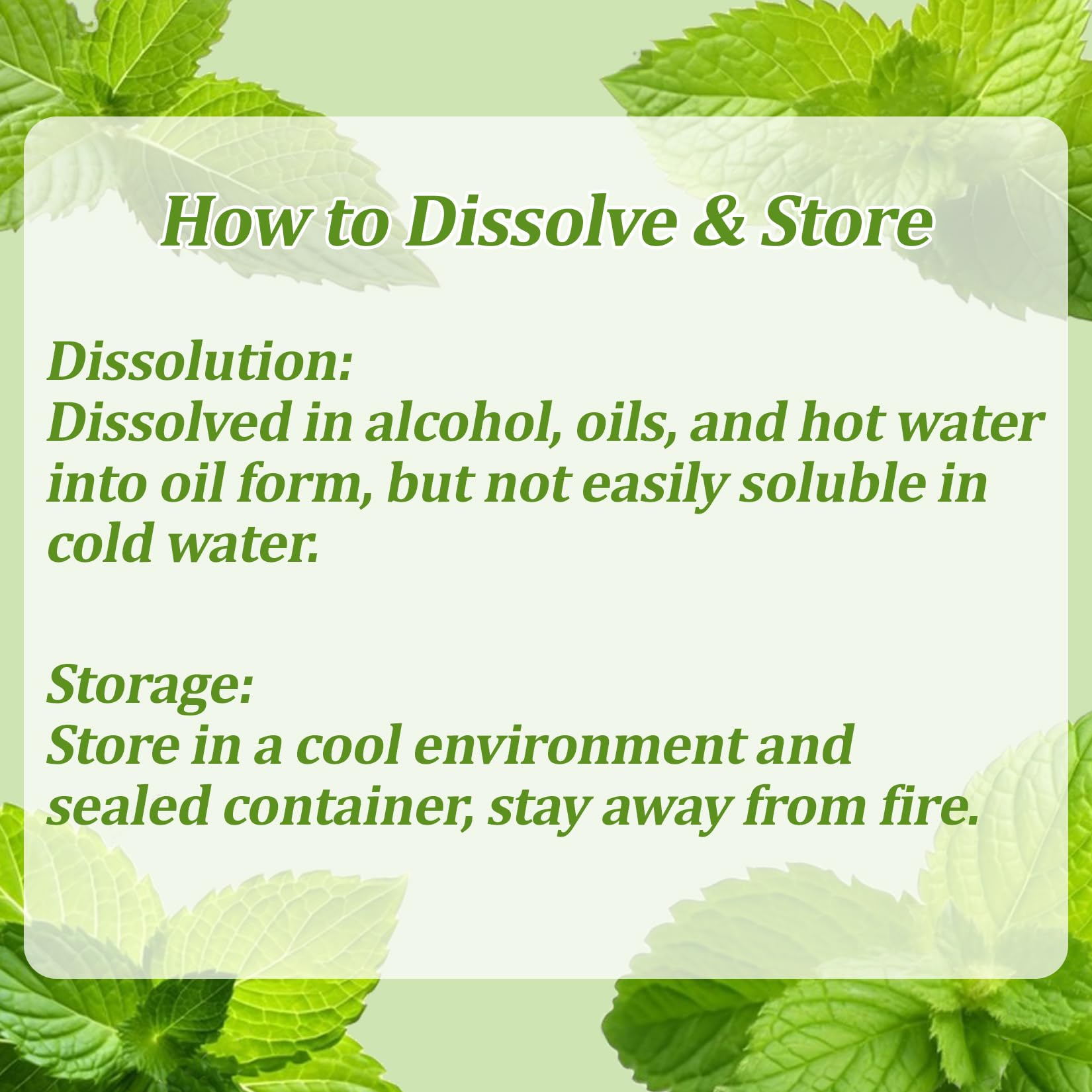 Organic menthol crystal close up