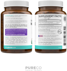 Boxed bottle of organic milk thistle capsules with certification labels