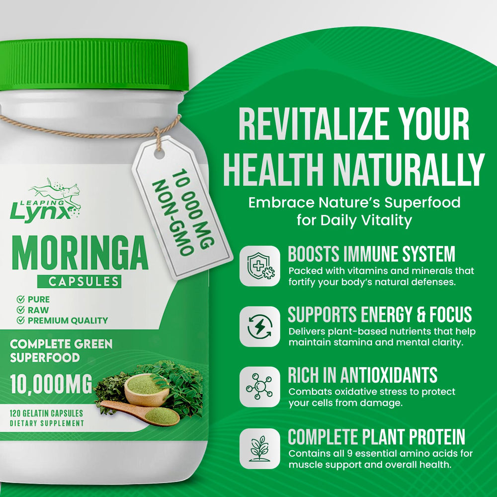 Plant-based antioxidants, vitamins, and minerals from moringa