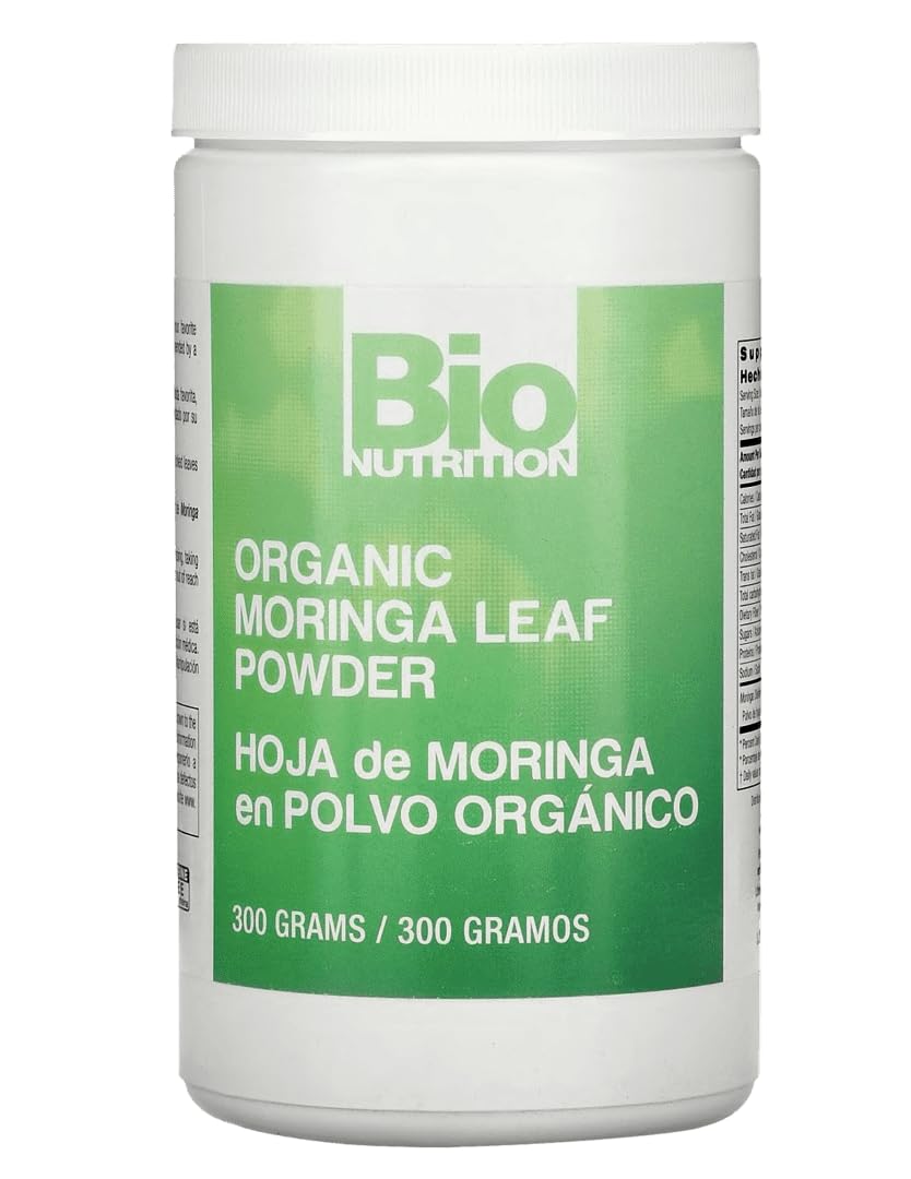 Organic Moringa Leaf Powder 300 g container