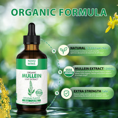 Organic mullein drops with licorice root extract