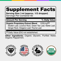 USDA Organic mullein leaf extract high-quality drop formula