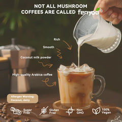 Back of Organic Mushroom Coffee package showing ingredients