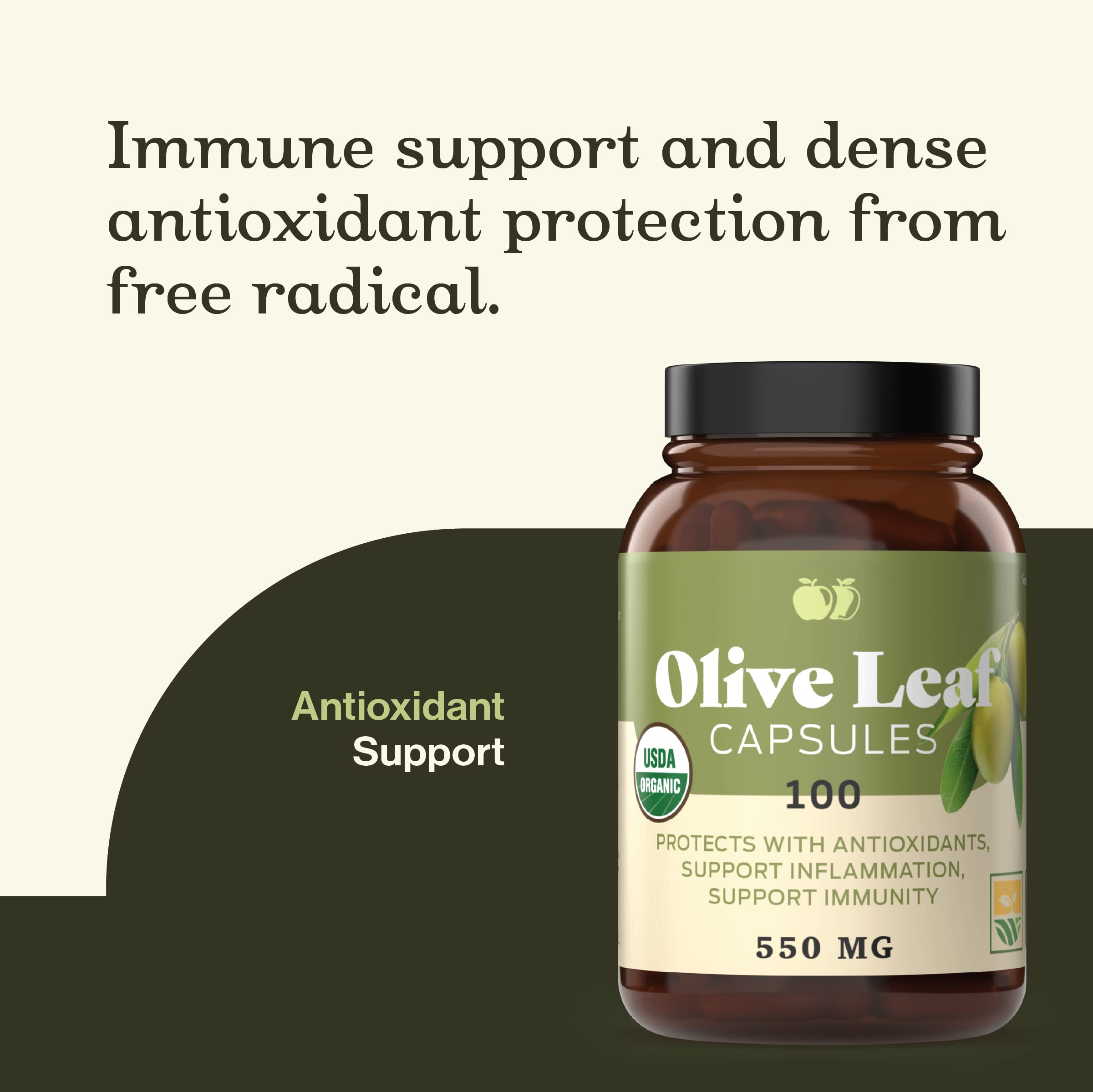 Two bottles of Complete Natural Products Organic Olive Leaf Capsules