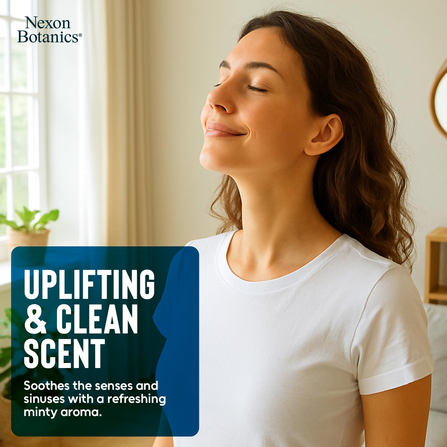 Aromatherapy diffuser with peppermint essential oil