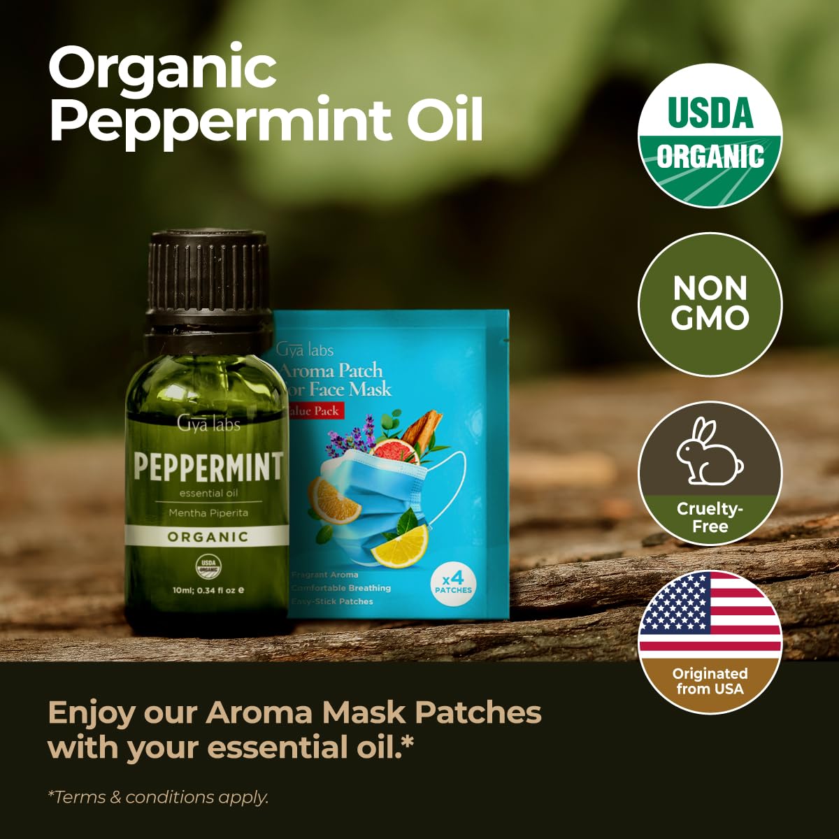 Peppermint essential oil for diffuser aromatherapy