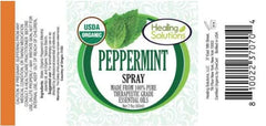 Peppermint essential oil mist in a spray bottle for aromatherapy