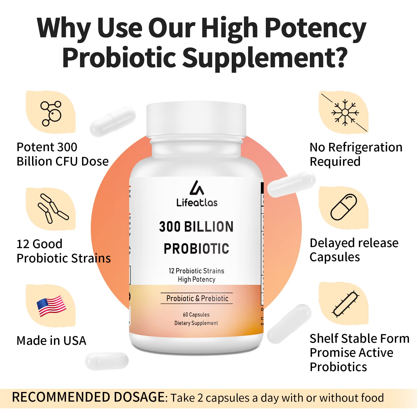 Organic prebiotic blend illustration