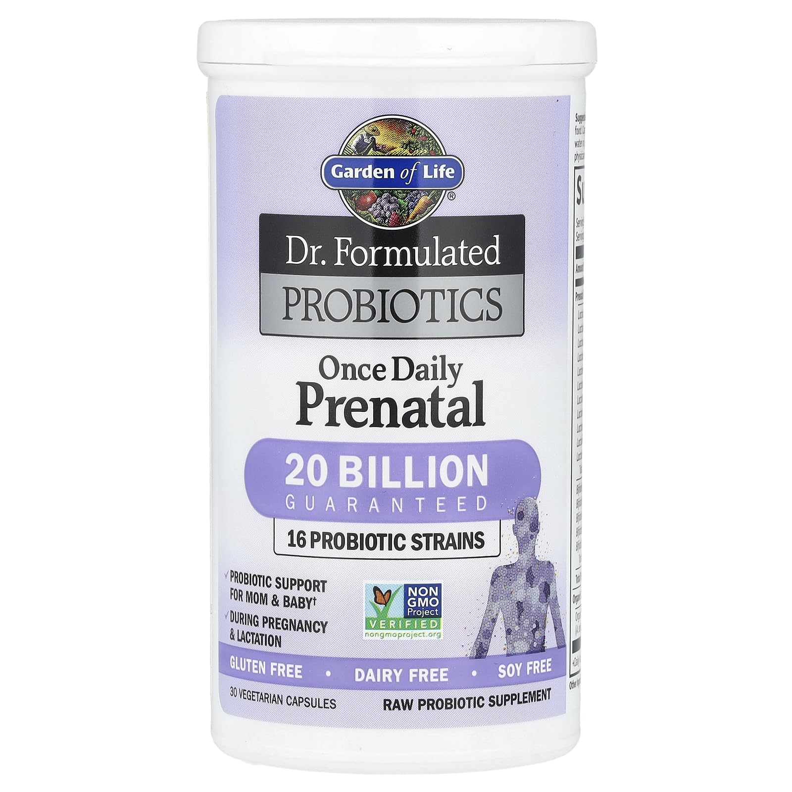 Organic prebiotic fiber 115 mg from potato and acacia