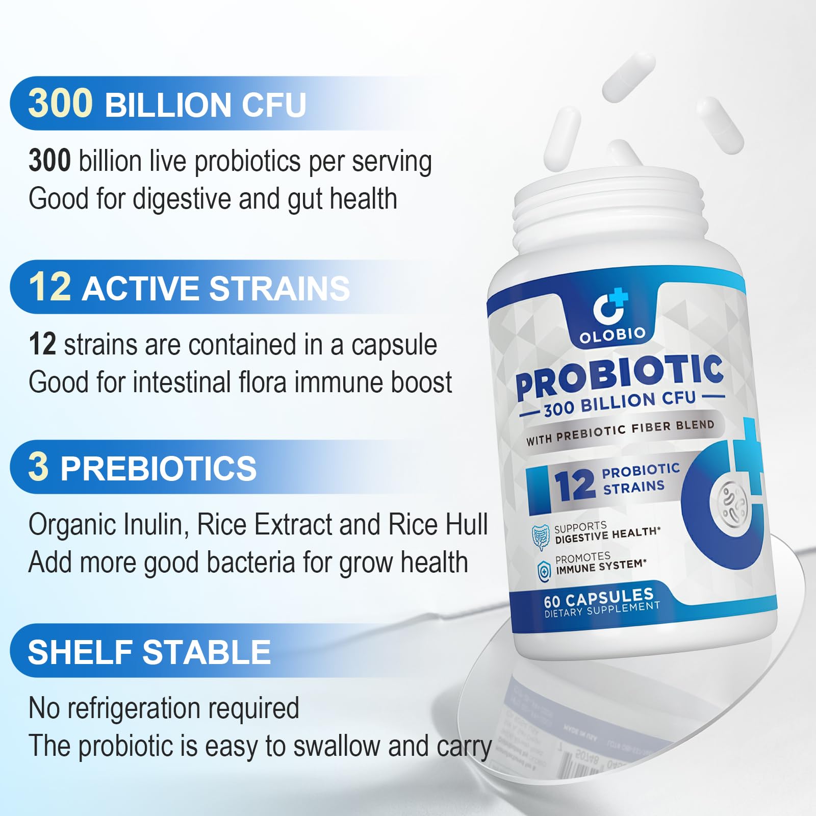 Illustration of 3 organic prebiotics