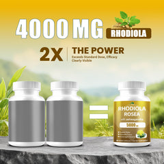 Organic Rhodiola Rosea and Ashwagandha capsules 120 count