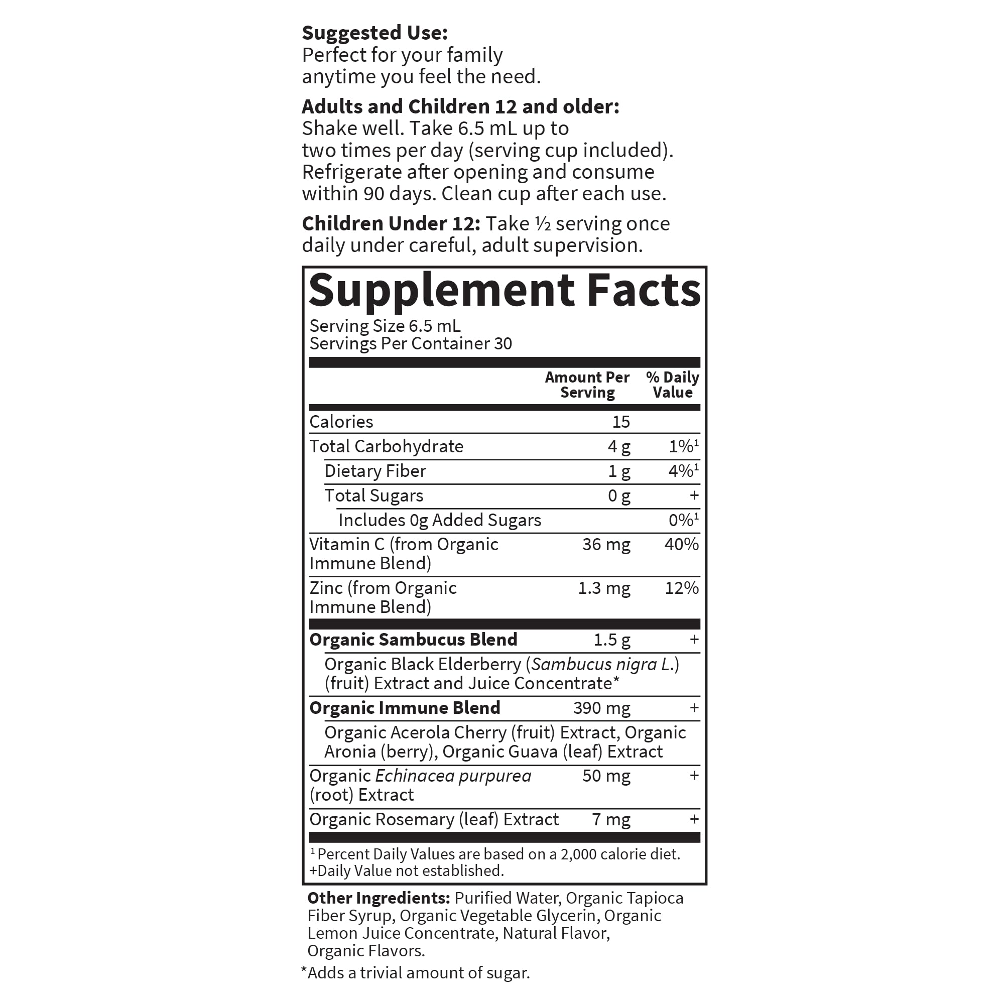 Organic rosemary extract used in the formula