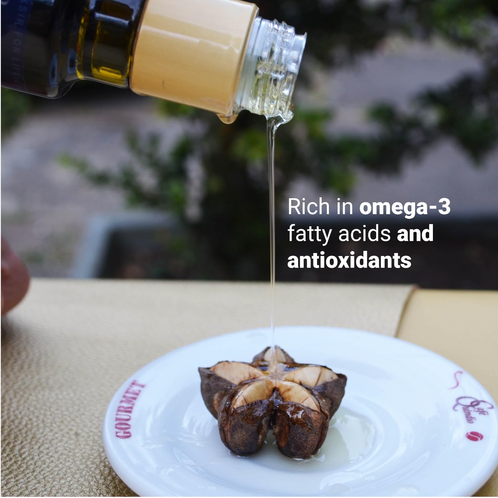 Eco-friendly packaging label for Organic Sacha Inchi Oil