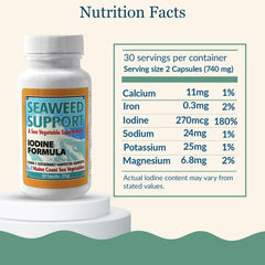 Close-up of organic seaweed blend ingredients: Alaria, Bladderwrack, Rockweed, Dulse, Sea Lettuce