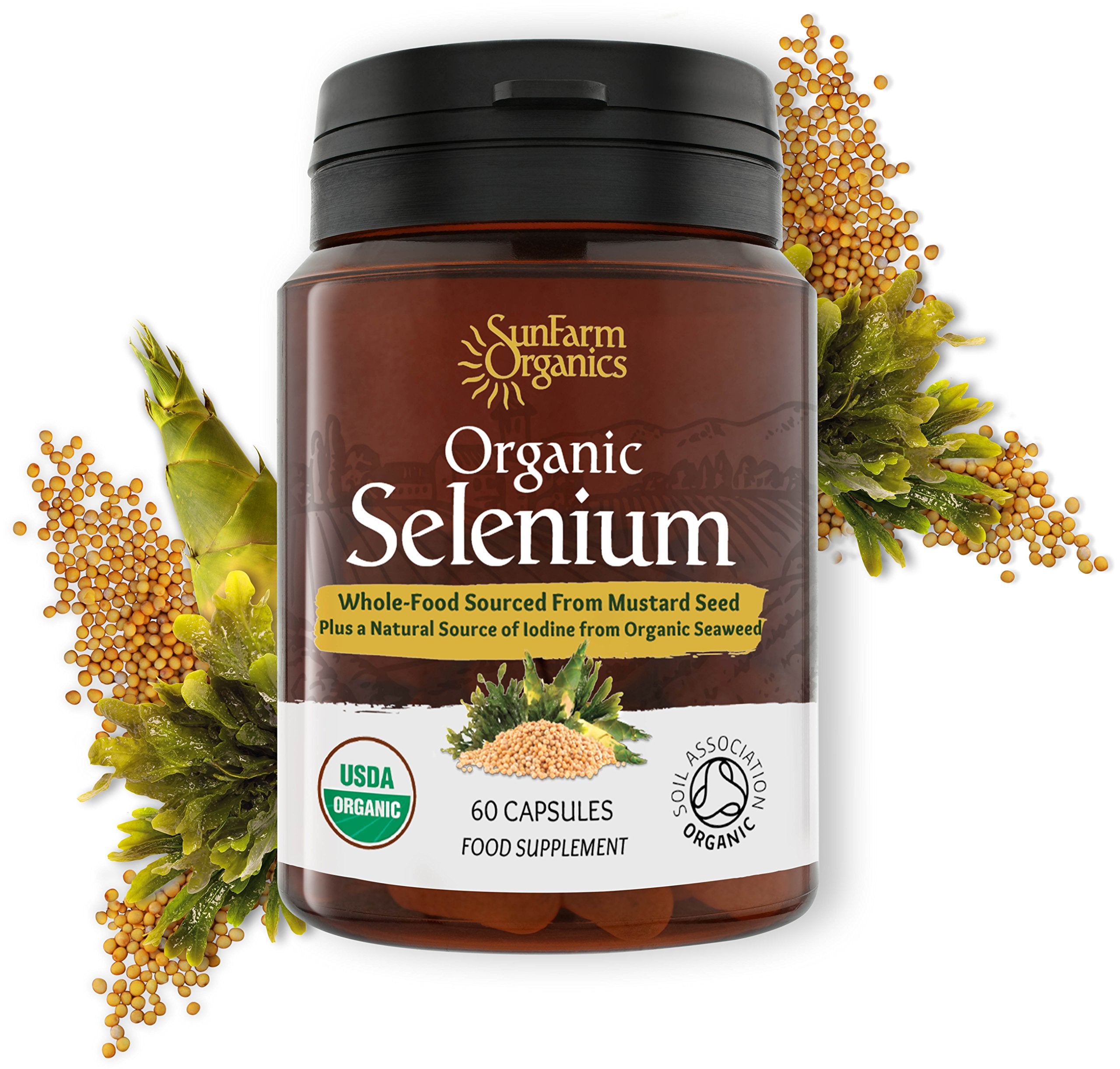 Supplement facts panel showing organic ingredients