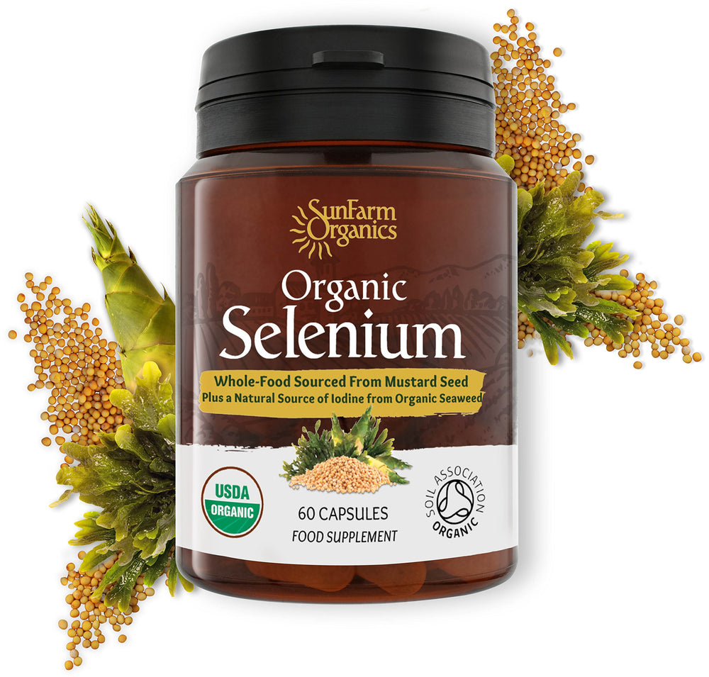 Supplement facts panel showing organic ingredients