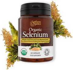 Supplement facts panel showing organic ingredients