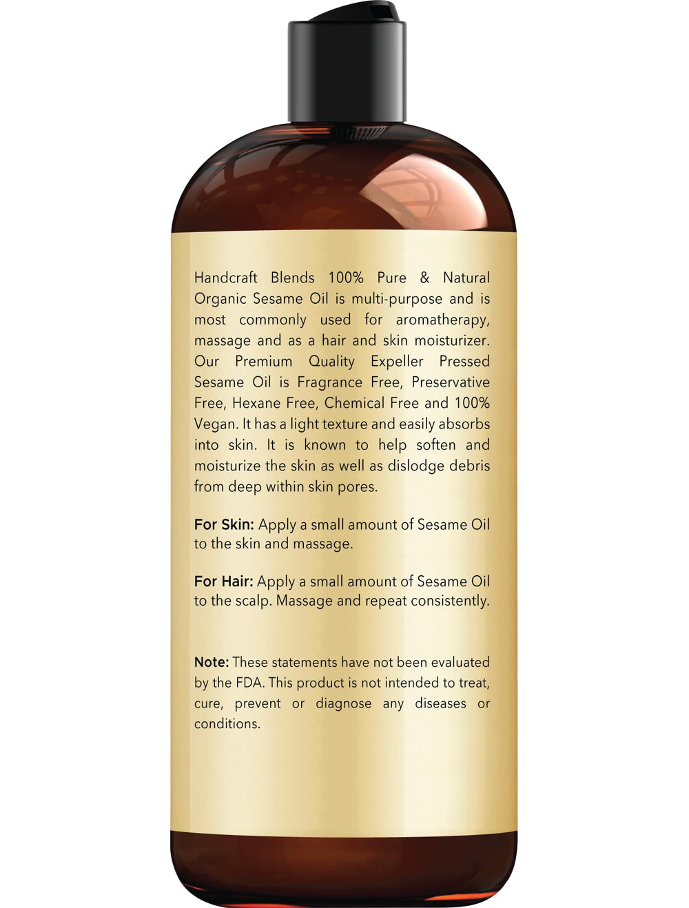Organic sesame oil 16oz bottle