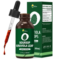 Bottle of Organic Soursop Graviola Leaf Extract Liquid Drops