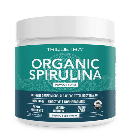 Organic Spirulina Powder 8oz front view