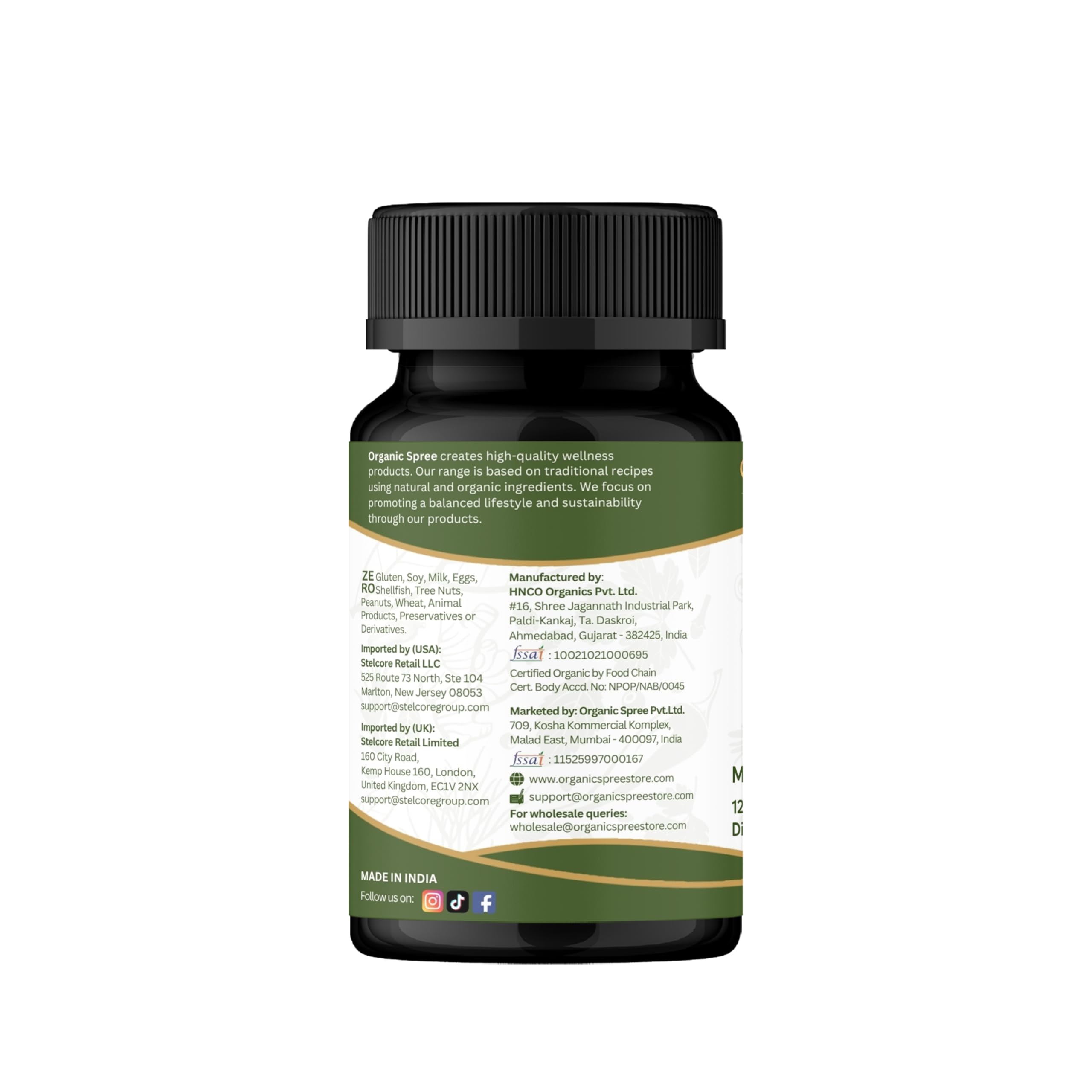 USDA Organic Certified seal on Organic Spree packaging