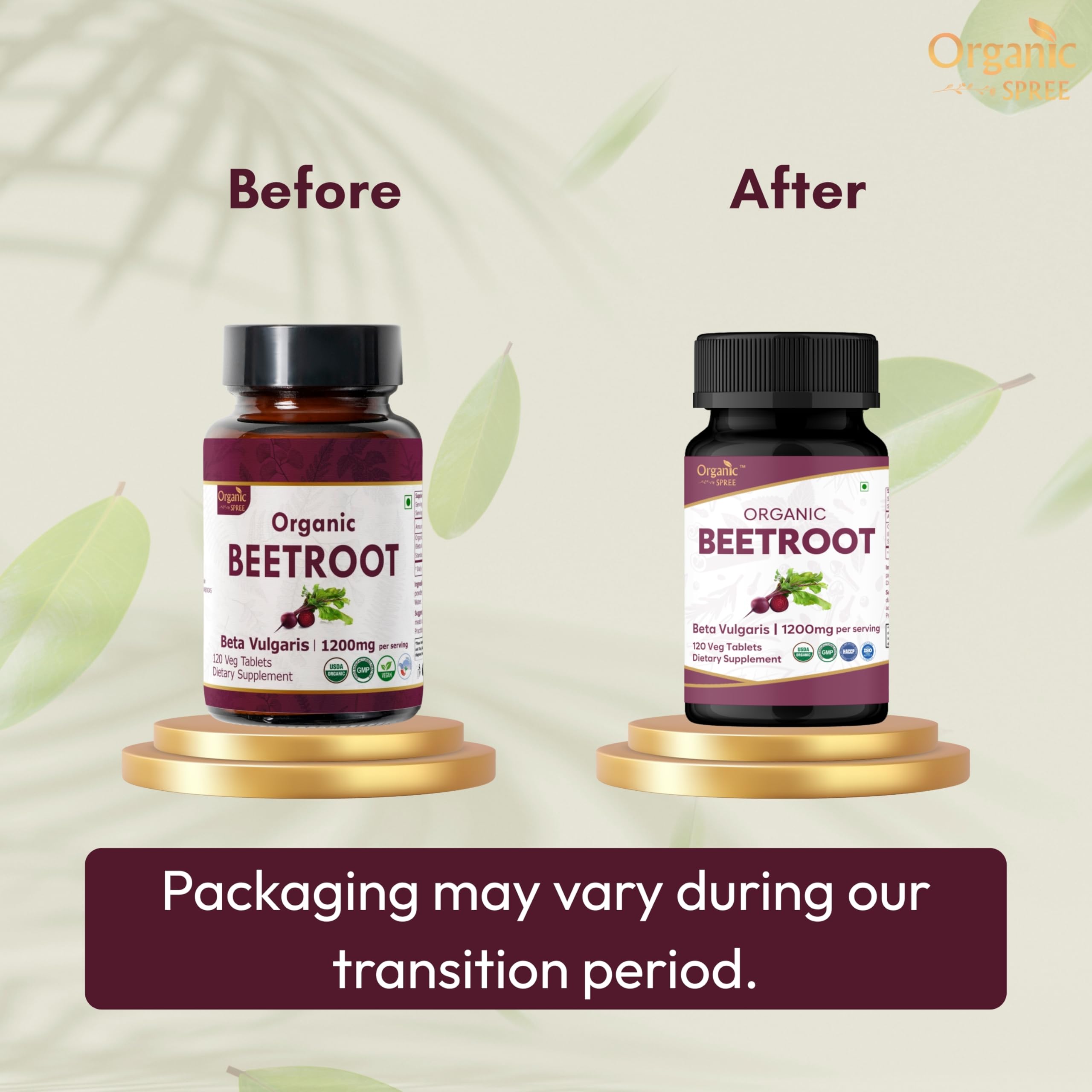 Close-up of Organic Spree Beetroot 120 Tablets