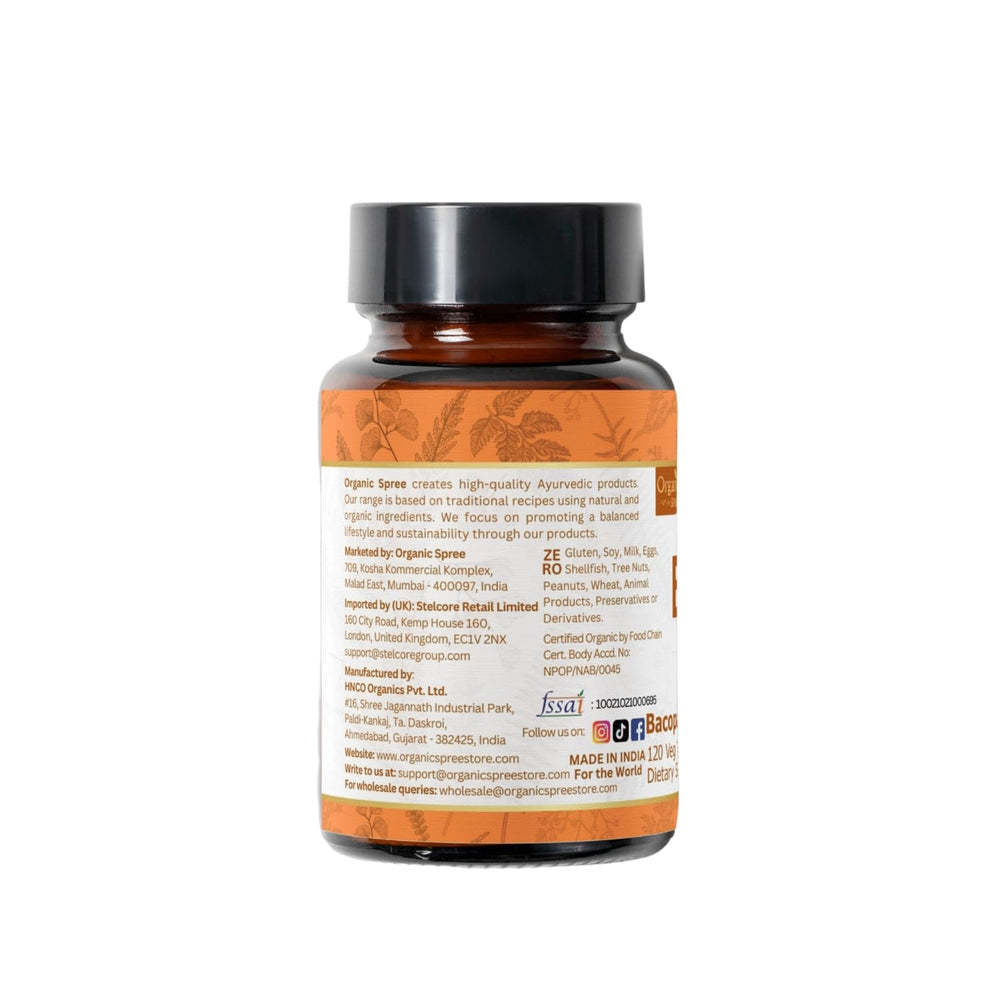 Brahmi leaf and product label
