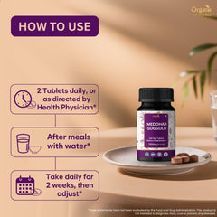 Close-up of Medohar Guggulu herbal blend