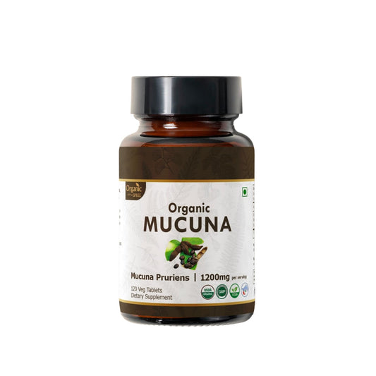 Organic Spree Mucuna 120 Tablets bottle – front view