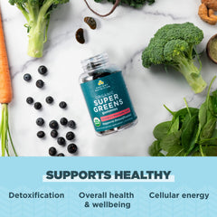 On-the-go Organic SuperGreens Gummies packaging
