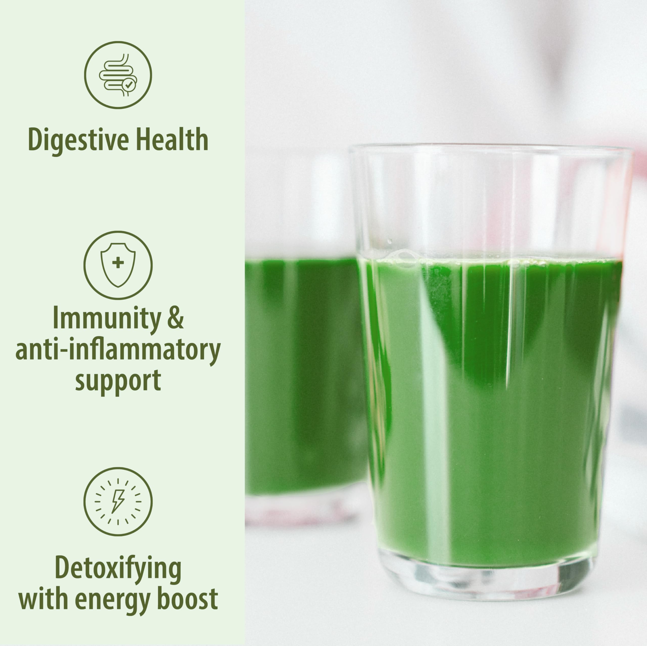 Wheat grass juice powder ingredients label